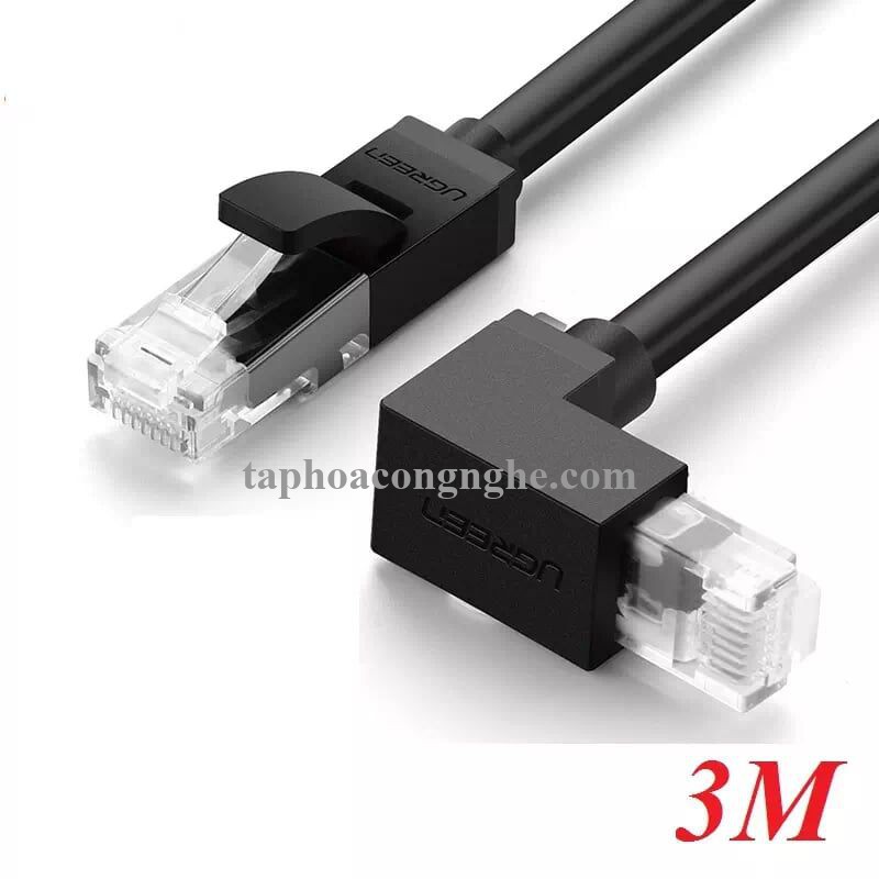 Ugreen 30835 3M màu Đen Cáp mạng CAT6 UTP 90 độ NW115 30030835